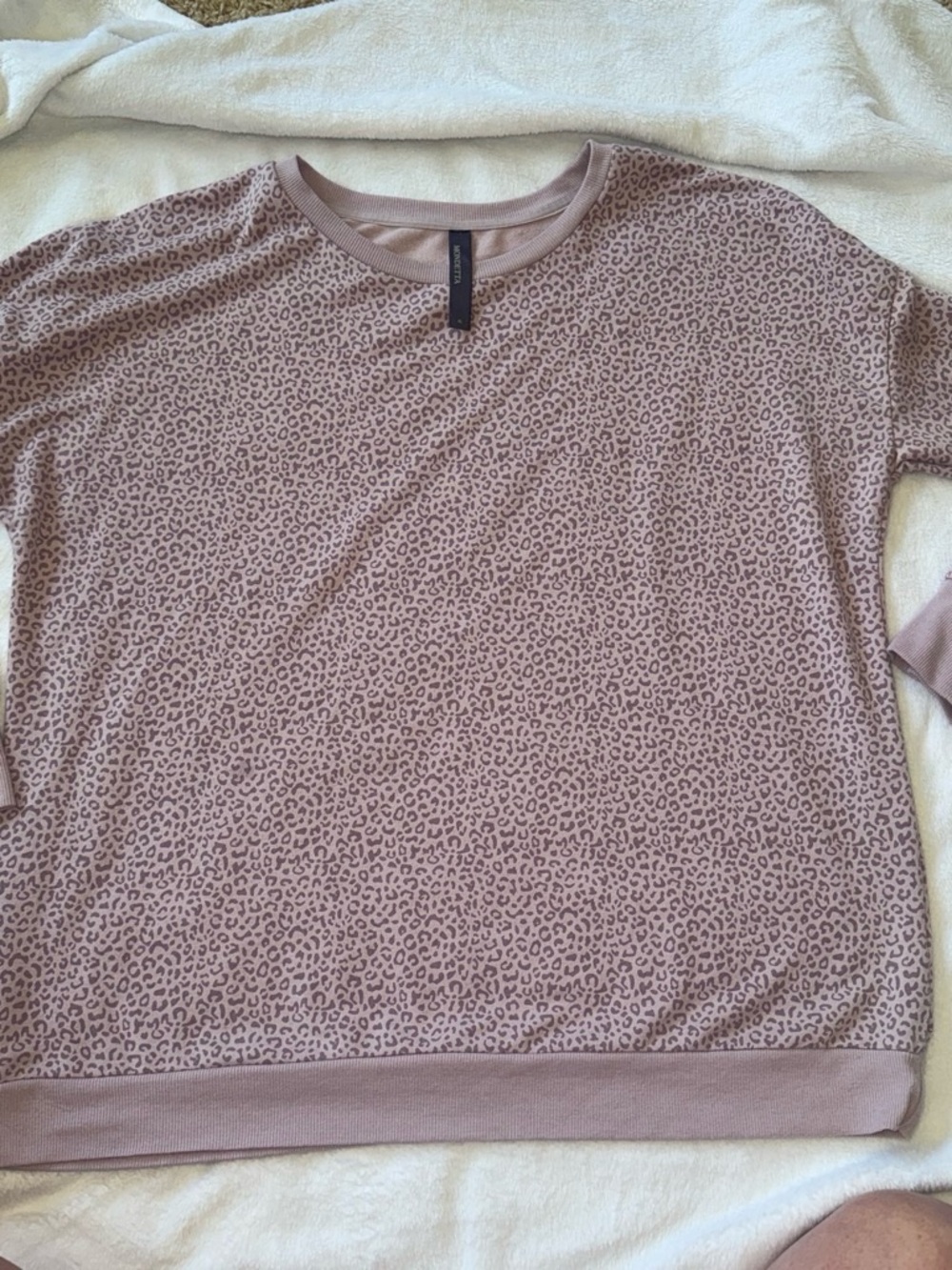 Purple on Purple Leopard Print Pullover Top